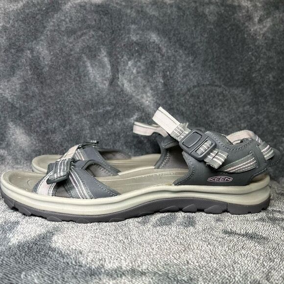 🖤 Keen Womens Sandals Anatomic Footbed Pink/Gray sz 11 Strappy Adjustable - Picture 1 of 8